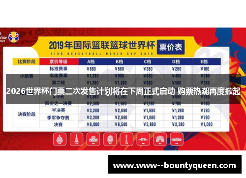 2026世界杯门票二次发售计划将在下周正式启动 购票热潮再度掀起